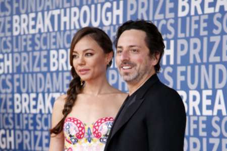 Sergey brin with his wife